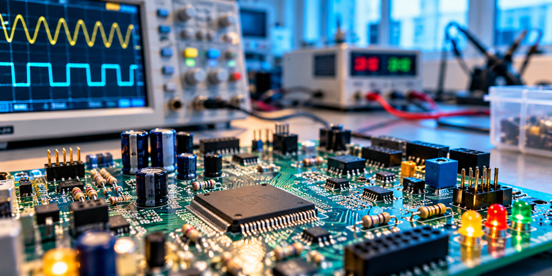 Electronic circuit board and components