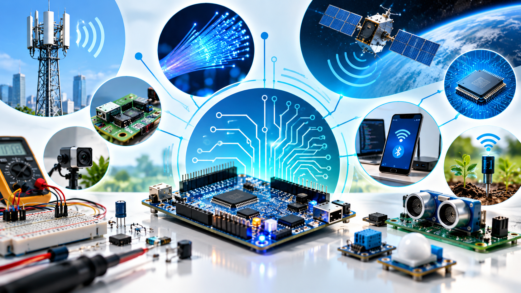 Electronics technologies including communication, IoT, robotics and semiconductor systems